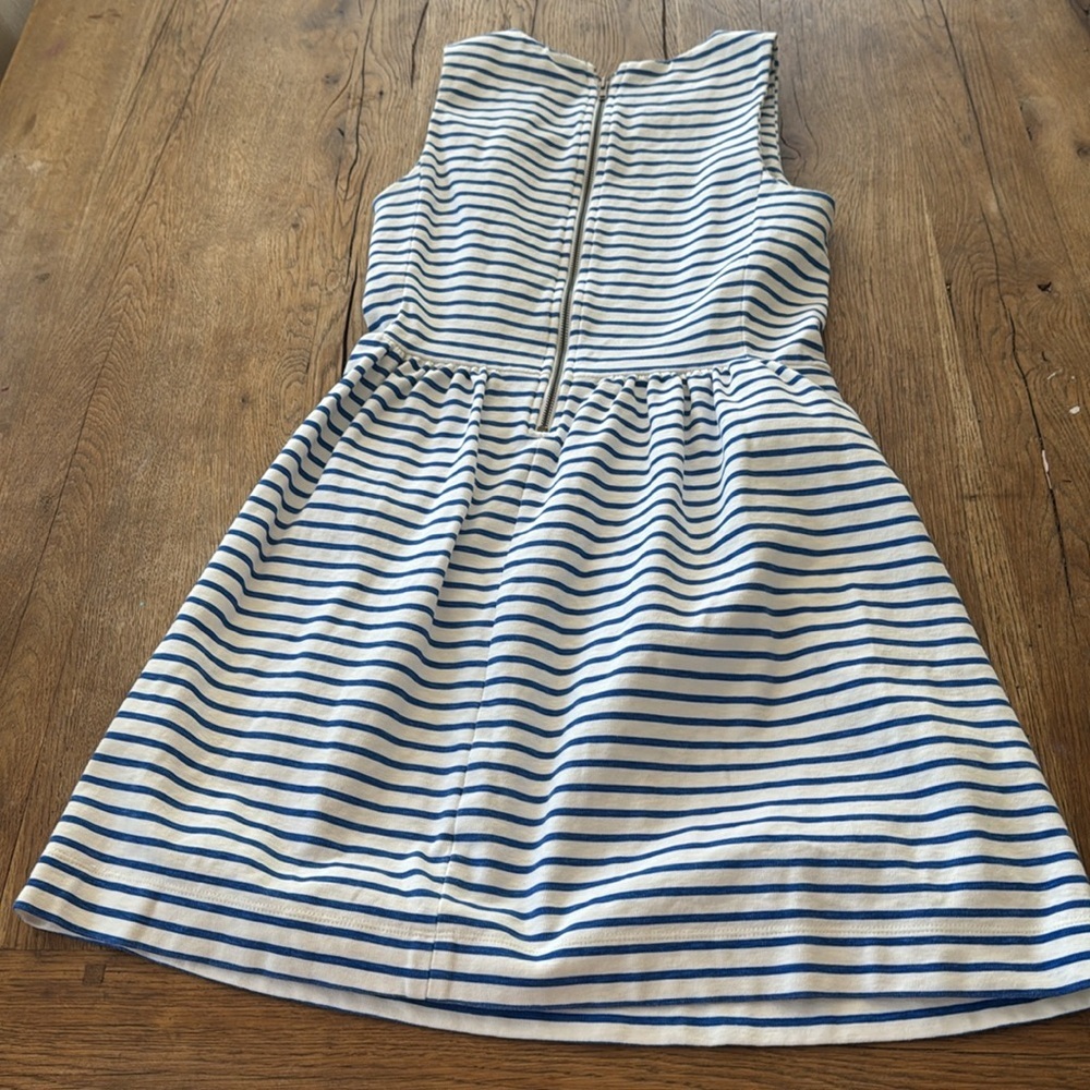 J. Crew Blue and White Striped Sleeveless Midi Dress - Picture 6 of 6